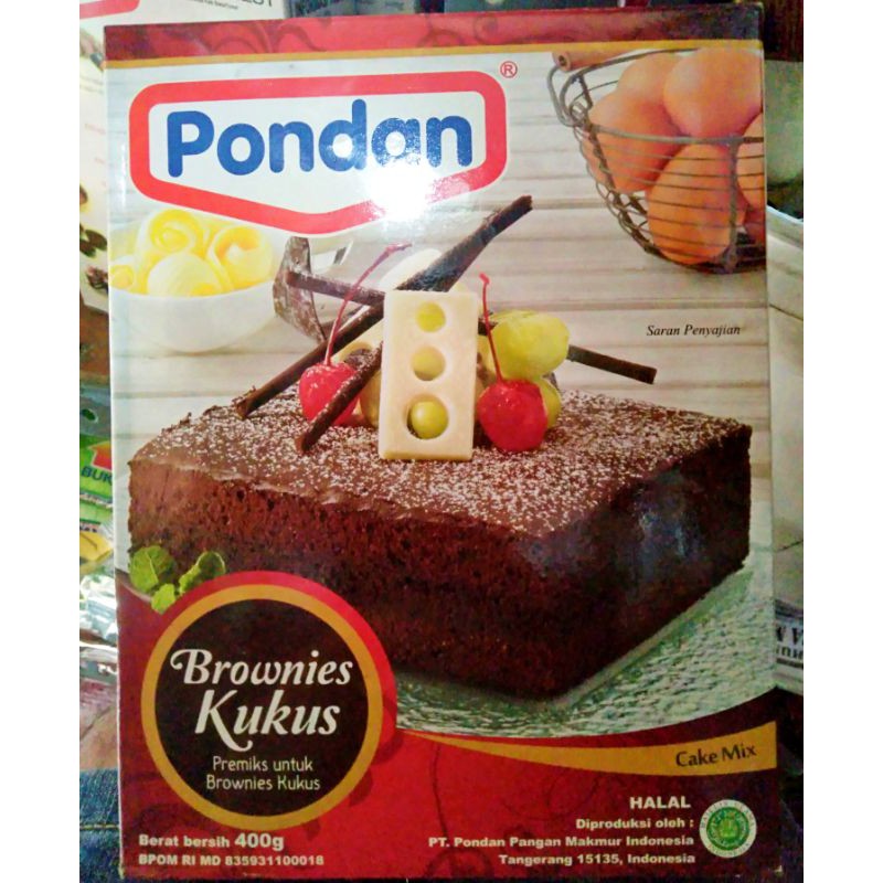 

pondan brownis kukus 400gr