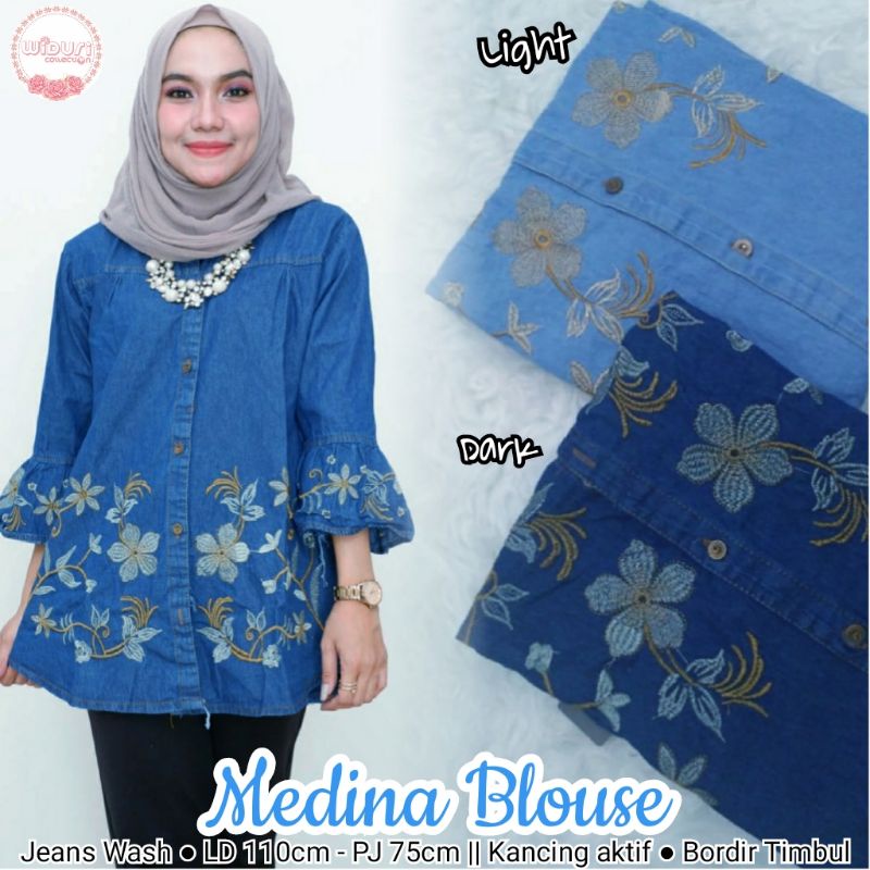 TUNIK JEANS WANITA TERBARU BUSUI FRIENDLY FIT BIG XL | TUNIK DENIM WANITA KEKINIAN