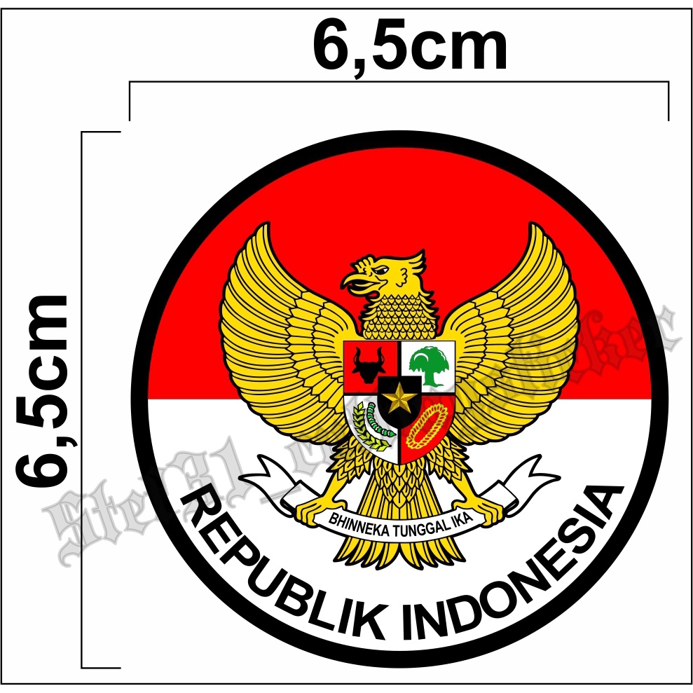 

Stiker printing gambar garuda RI bulat