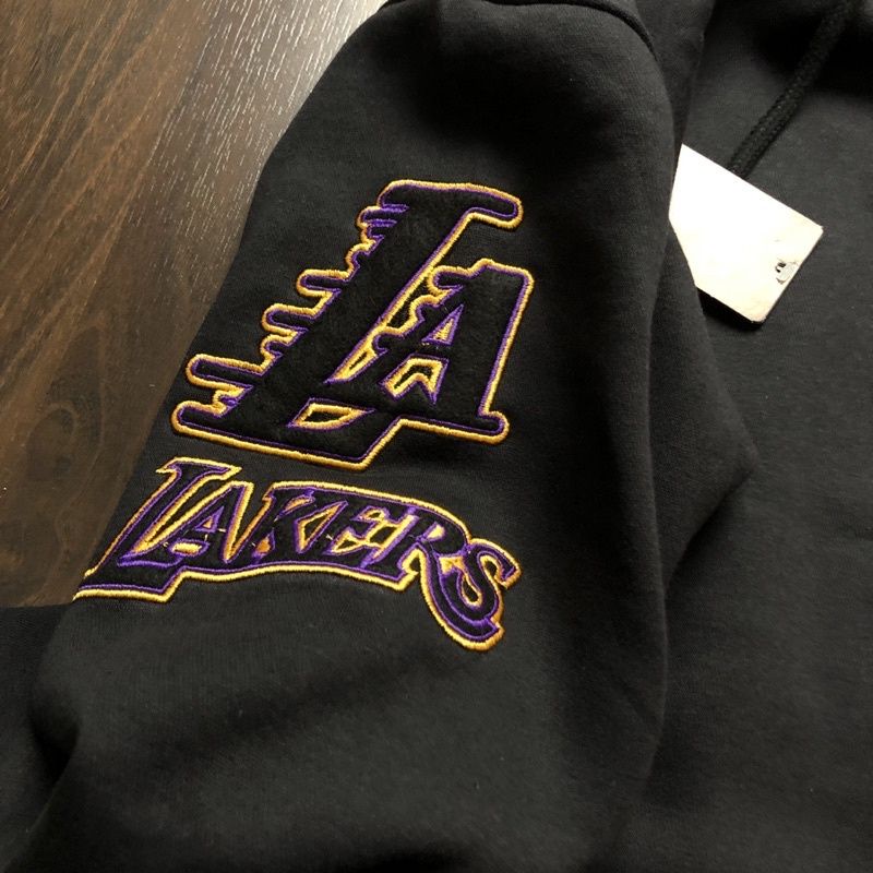 JAKET SWEATER HOODIE LAKERS LA Original Full Bordir