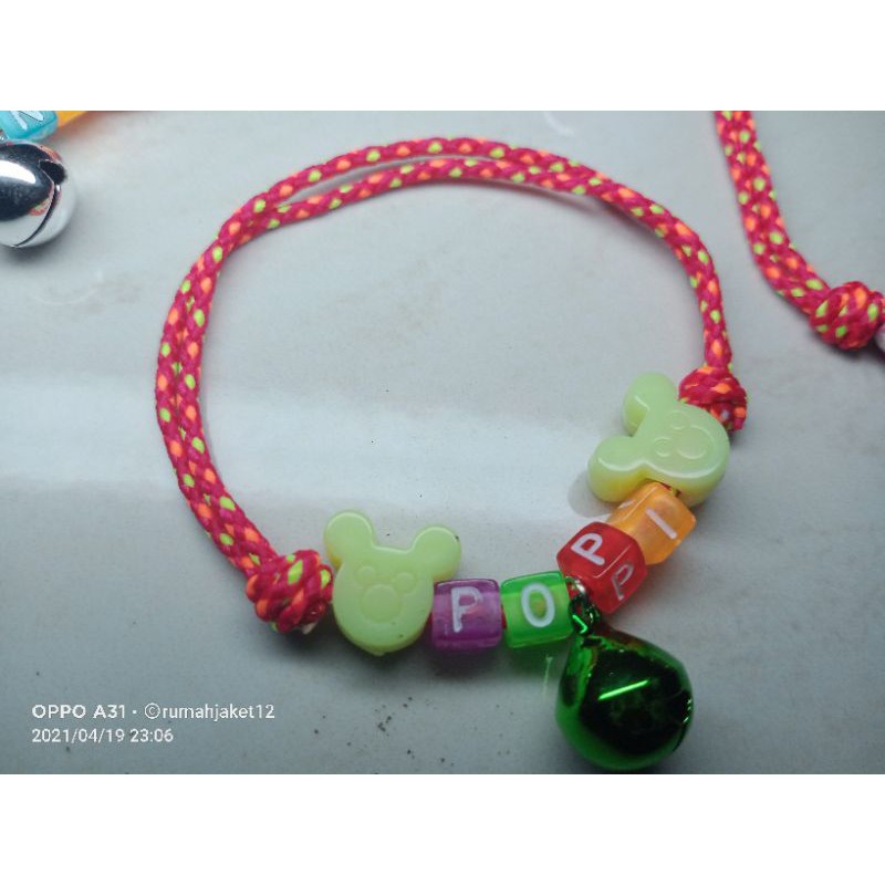 kalung kucing/kelinci perusik merah 5000 lonceng 12mm