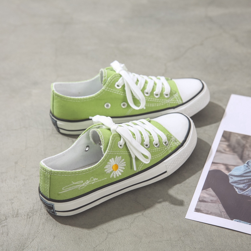 2021 Baru Rendah Atas Sepatu Kanvas  Daisy Kecil Liar 