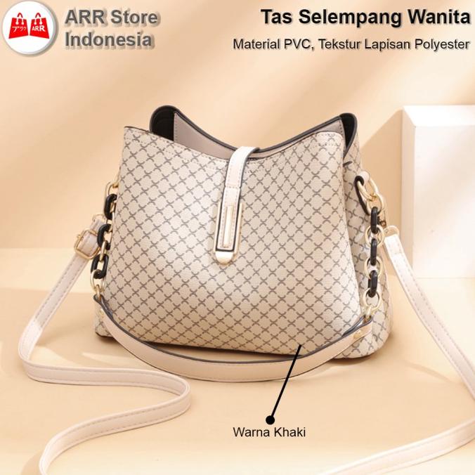 ARR Tas Selempang Wanita Sling Bag Hand Bag Pesta Import Warna Khaki