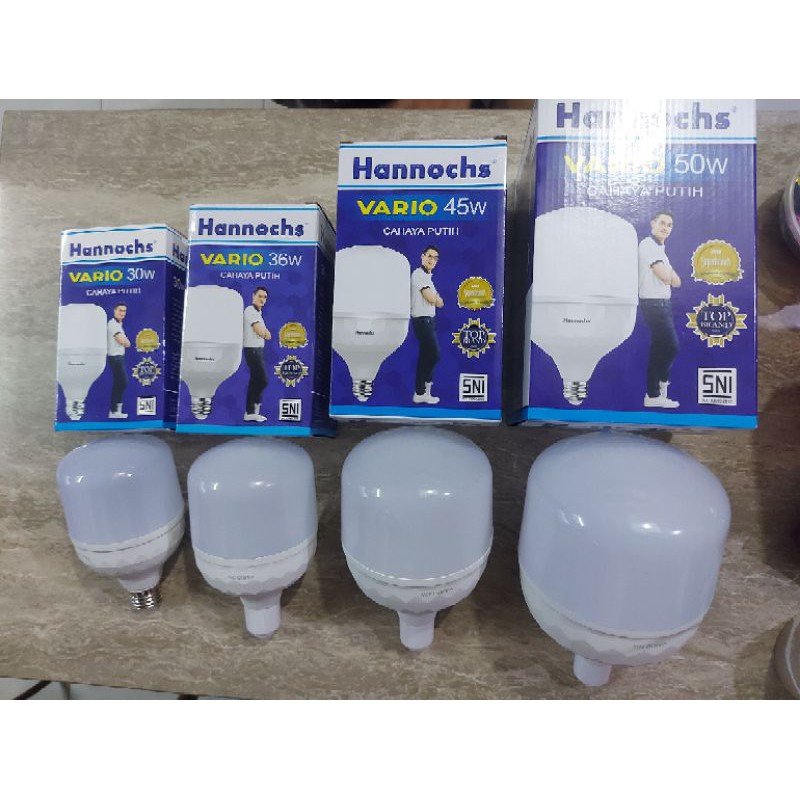 Bola Lampu LED Kapsul Hannochs VARIO Hemat Energi 30 Watt, 32 Watt, 45 Watt, 50 Watt - Cahaya Putih
