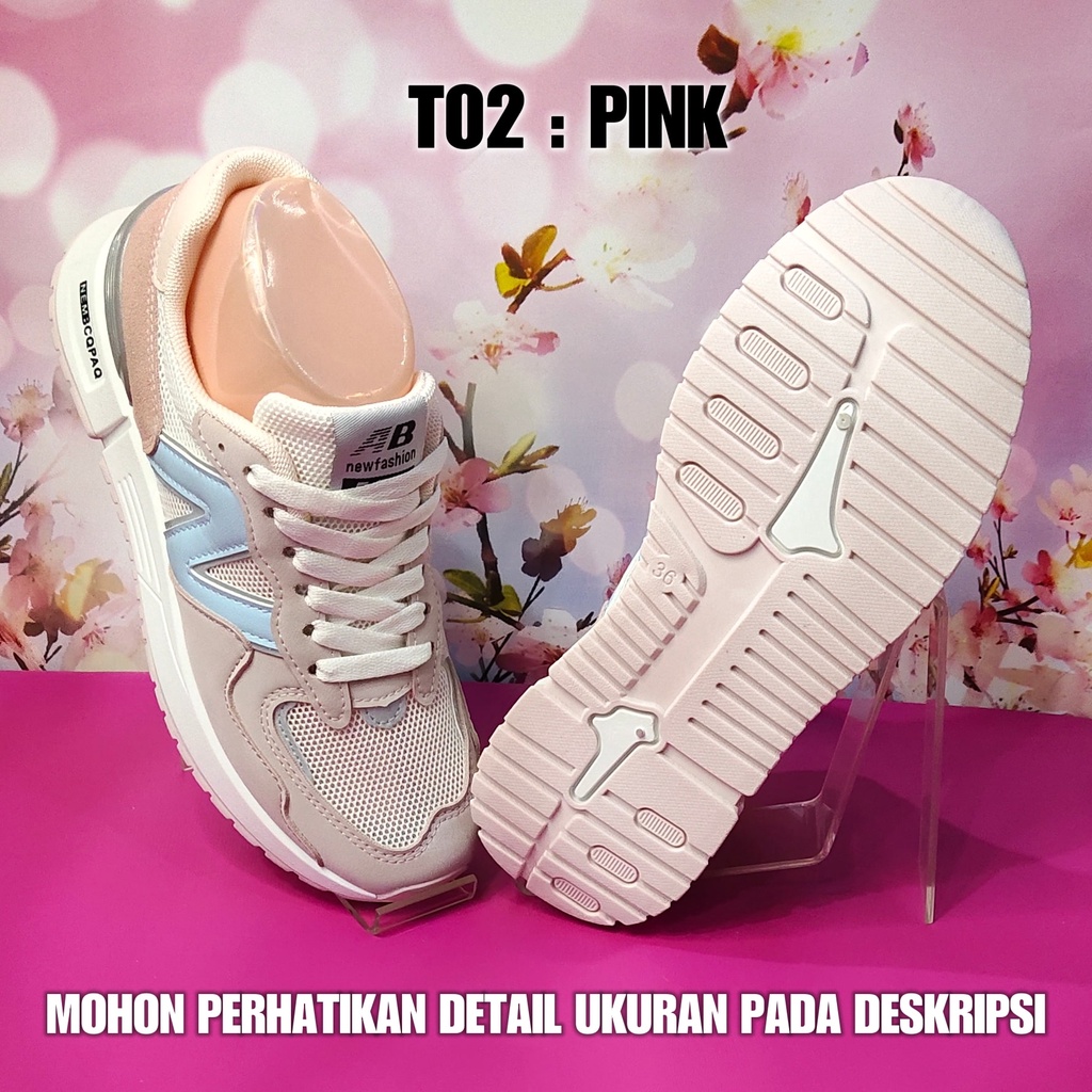 Sepatu Olahraga Perempuan T02 / C81 Sneakers Cewek Korea SPTSW