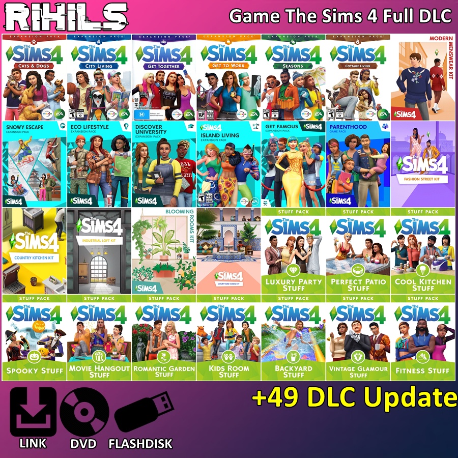 The Sims 4 FULL DLC 49 Expansion Pack Game PC Laptop Windows & Mac OS