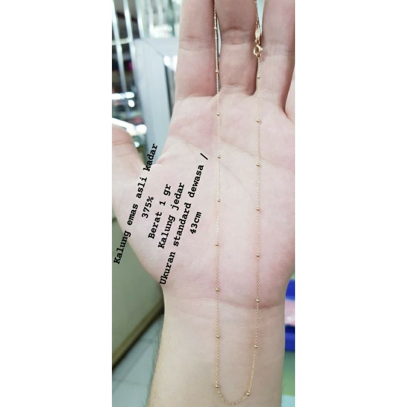 kalung emas asli kadar 375