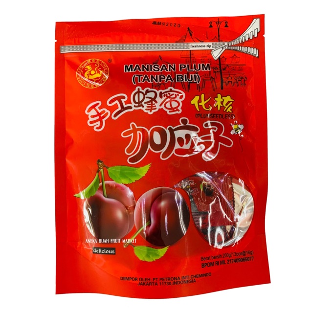 

Manisan Plum Tanpa Biji Chen Liang Ji 200 gr (13pcsx16g)