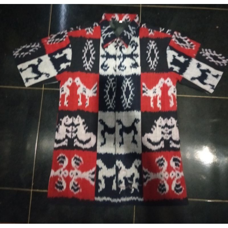 kemeja tenun motif sumba premium clas 1