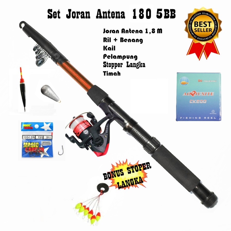 TERLARIS SET ALAT PANCING LENGKAP TERMURAH DENGAN JORAN ANTENA TERBAIK KOMPLIT KEKUATAN 5KG- Set joran pancing dan reel - Paket mancing lengkap - Set joran galatama - Joran pancing laut - joran pancing carbon - Joran pancing kuat murah - Joran pancing