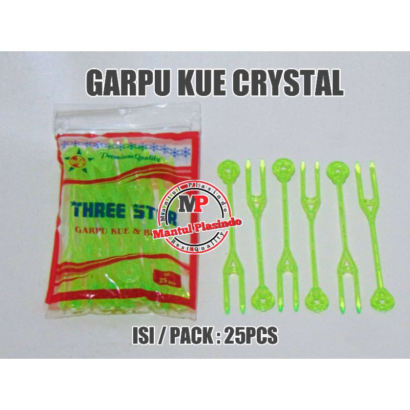 Garpu kue crystal / Garpu kue plastik / Garpu Buah isi 25pcs