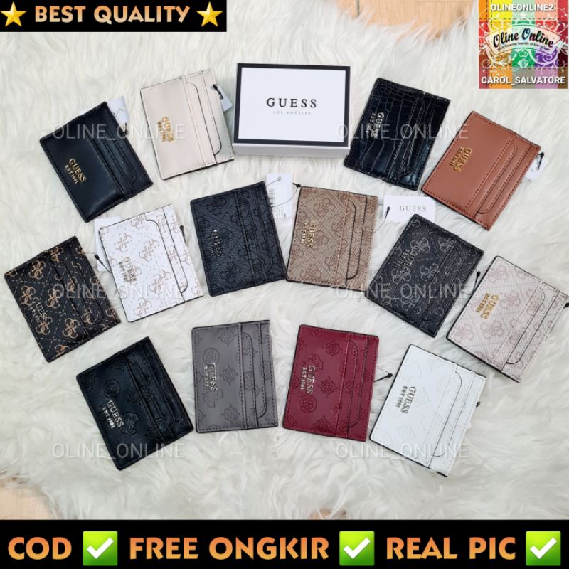 [oline_online] Card holder dompet kartu 7-10 slot motif 4g logo, embossed, crocodile grey maroon white cream beige brown coffee black with gift box kado kardus gift set gs extension extention gb pouch wrislet