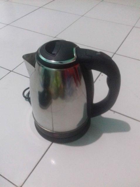 Teko Listrik Stainless Steel 1.8l - Teko Pemanas Air Panas Steinless Steel - Electric Kettle