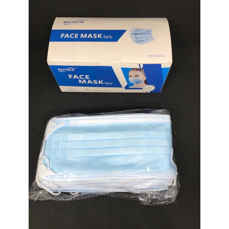 Masker Murah 3ply isi 50 Pcs Earloop 3 Ply Termurah dapat BOX