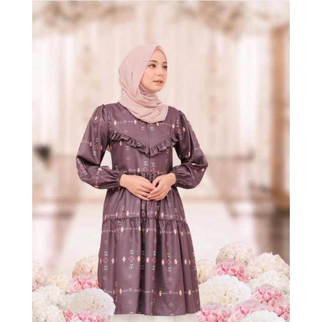 TERMURAH rumi tunik vanilla hijab brunette sz XL