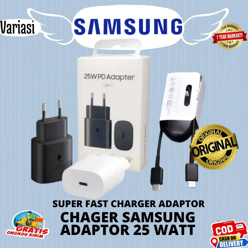 CHARGER SAMSUNG 25W SUPER FAST ADAPTOR A33 A53 A73 ORIGINAL SAMSUNG