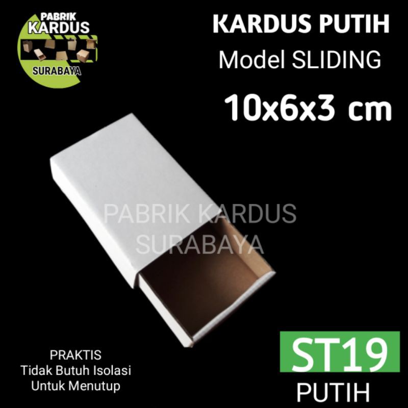

KOTAK SLIDING ST-19 PUTIH KARDUS KARTON BOX DUS HP AKSESORIS SOUVENIR