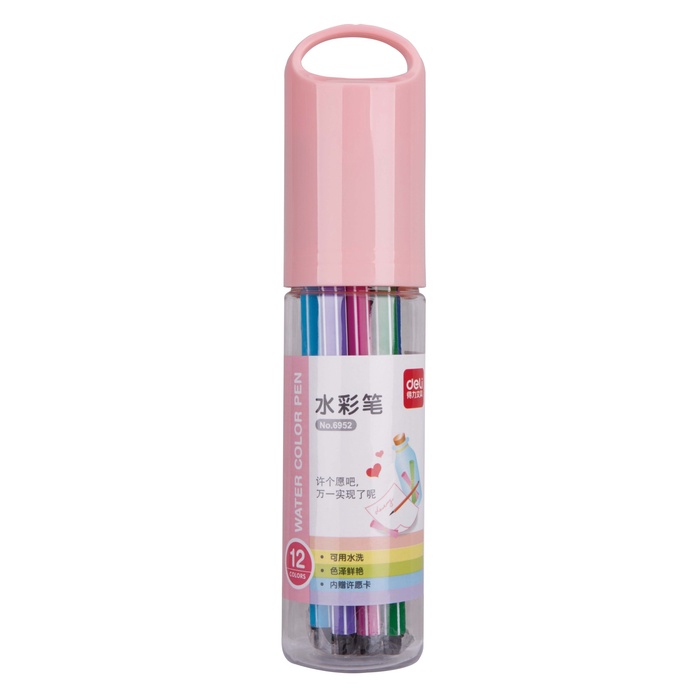 

Trendi Deli School Felt Pen Washable / Spidol Warna 1.0Mm 12 Pcs 6952 Promo