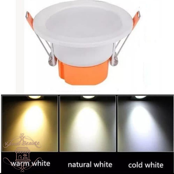 LED DOWNLIGHT Panel 3 Warna putih - warmwhite - kuning (5W/ 5 Watt) Lampu Plafon Cantik 1 Saklar