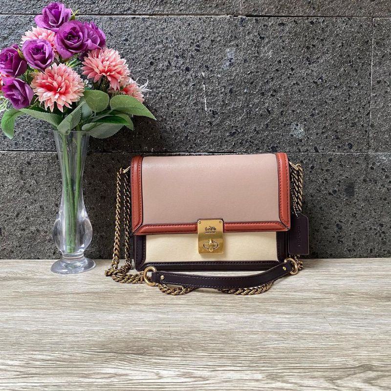 [Original 100%] Coach Hutton Shoulderbag in Colorblock