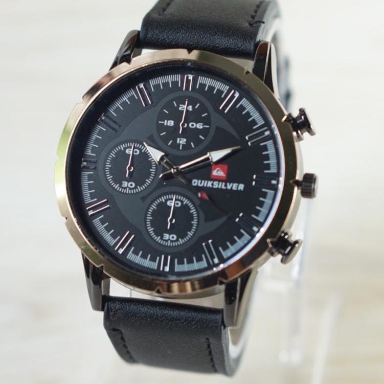 DG JAM TANGAN PRIA CHRONO MURAH QS QUICKSILVER KULIT SPORT PREMIUM • MP.20Au22ᵛ