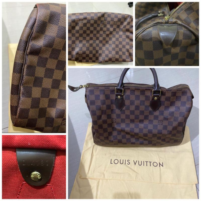 preloved lv speedy damier ebene 35 authentic second branded bags