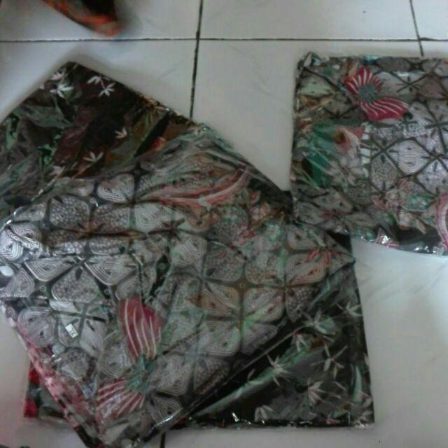 Kemeja Batik Lengan Panjang 021  Hem Batik Murah Seno Sogan Bakung Padi Manggar