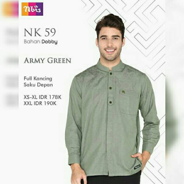 NK 57 Nibras, Koko Lengan Panjang Dewasa Nibras, Baju Koko Lengan Panjang Nibras Nk 59
