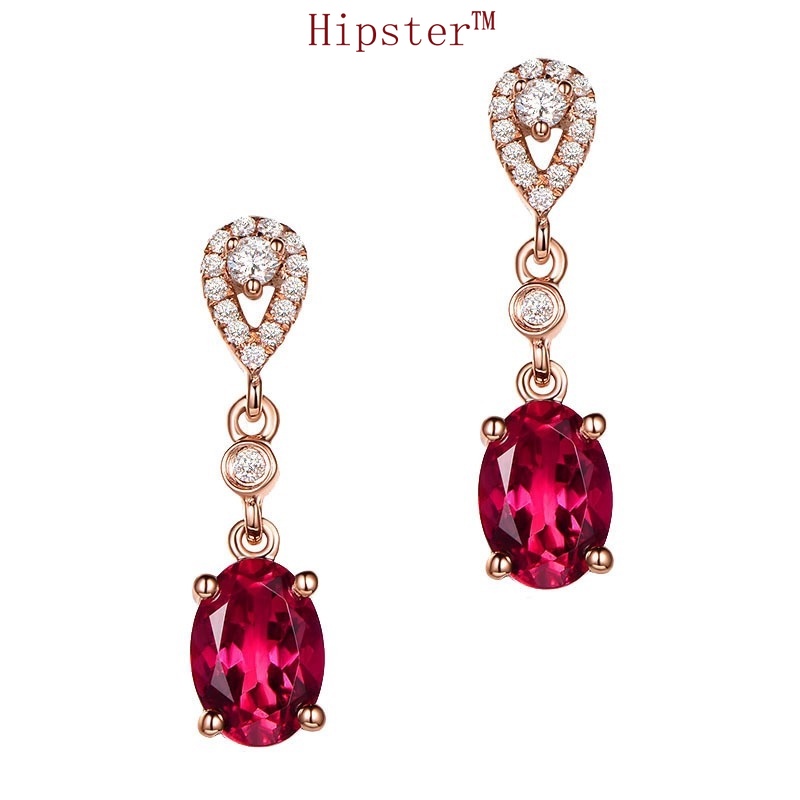 Hot Sale Luxury Natural Ruby Earrings