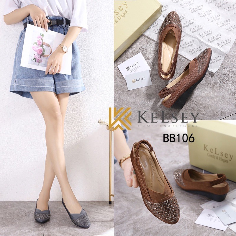 NICOLE SEPATU WEDGES WANITA MOTIF KELSEY BB106