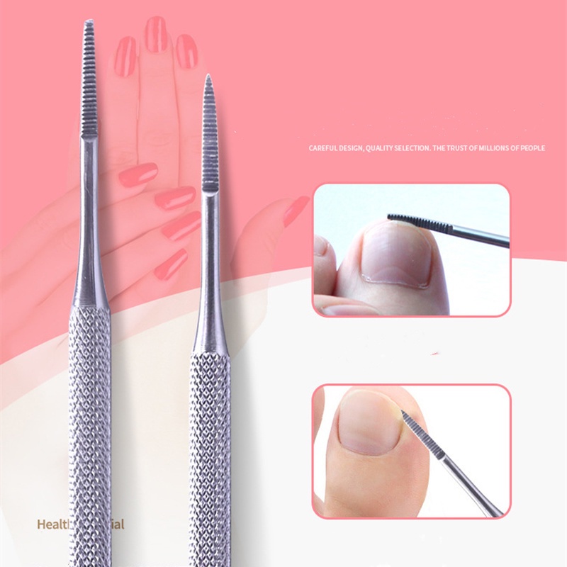 Alat Pembersih Kuku Kaki Multifungsi Bahan Stainless Steel Untuk Nail Art