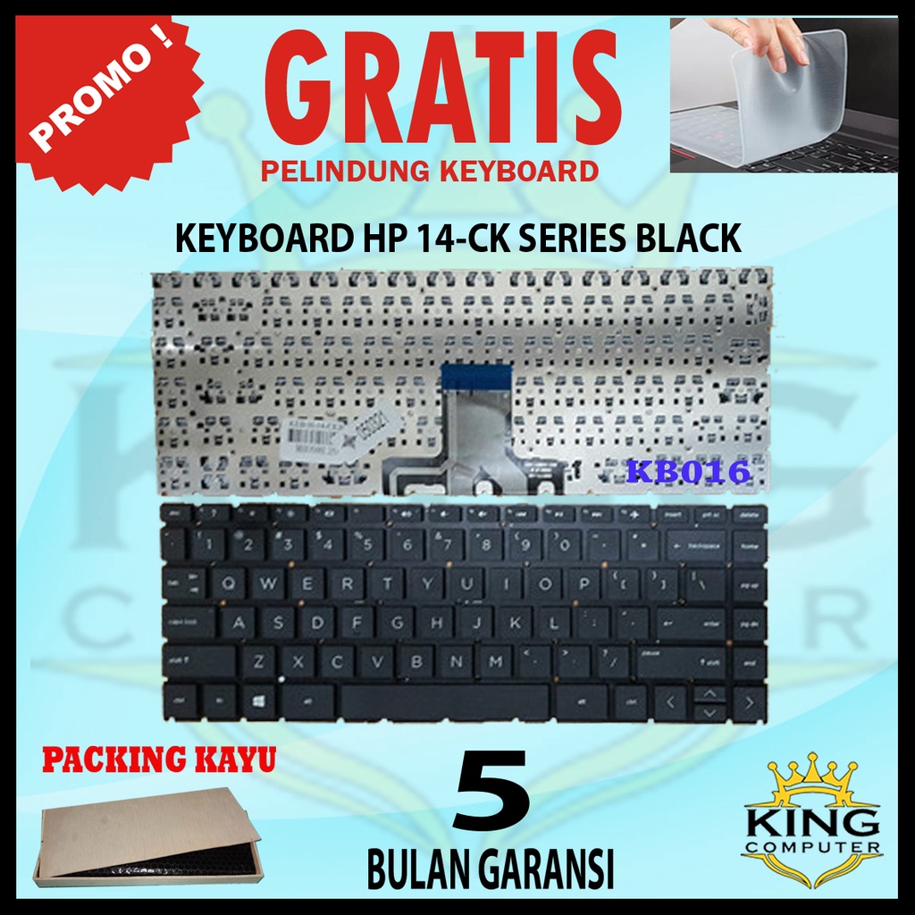 Keyboard Laptop HP 14-CK BLACK FREE KEYBOARD PROTECTOR