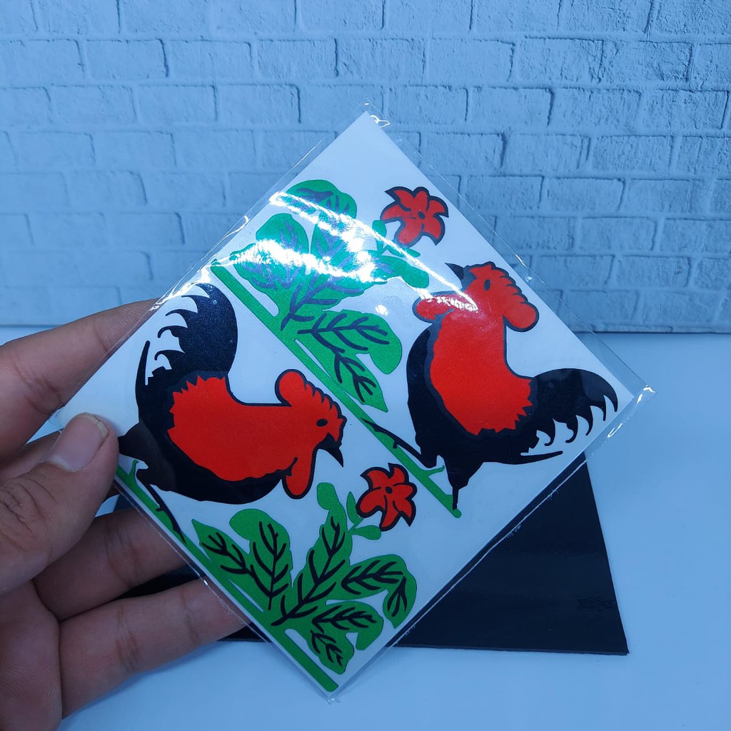 Stiker ayam sticker mangkok