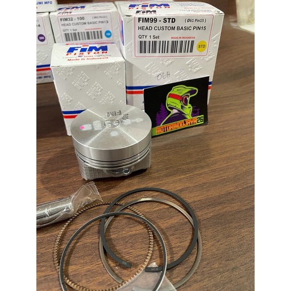 piston seher kit Fim mentahan custom dome 61 62 63mm pin 13 14 15-7