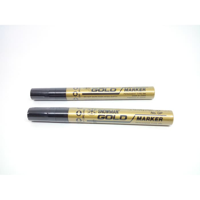Promo  Spidol Permanent Snowman Warna Gold Emas GP Besar