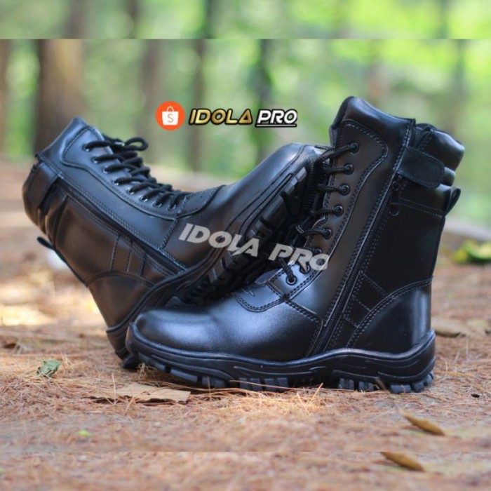 SKD  PDL Polri Murah Doff Sol Satpam TNI Polisi Sepatu Boost Satpolpp Hitam