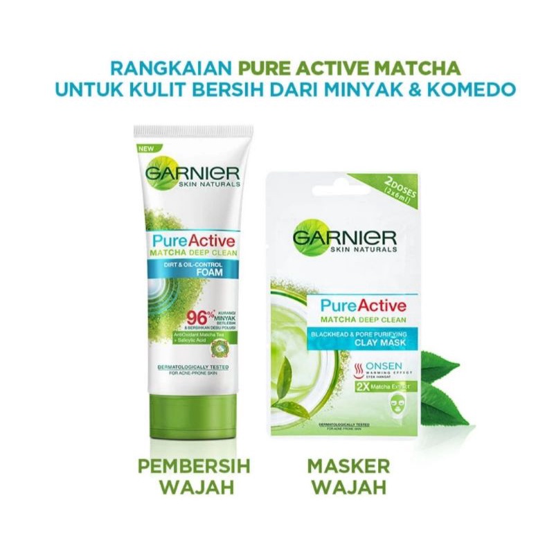 GARNIER Pure Active Matcha Foam 100ml