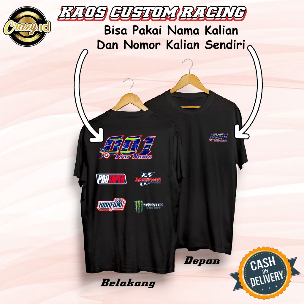KAOS RACING COSTUM BISA TAMBAH NAMA DAN NOMOR | KAOS RACING | KAOS FULL SPONSOR | KAOS TEAM | KAOS C