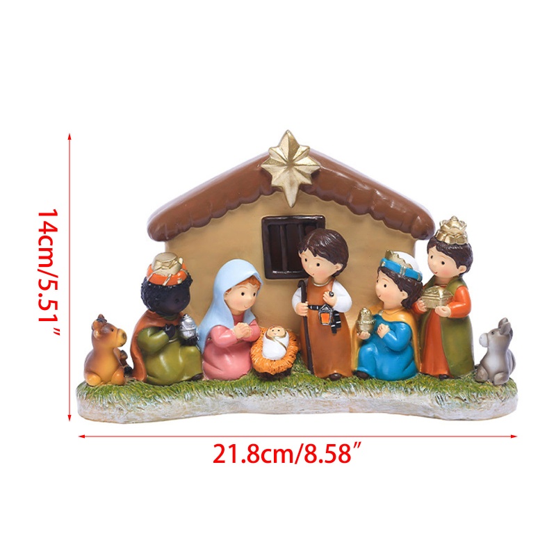 Ornamen Rumah Pondok Natal Dengan Lampu LED Untuk Meja Kantor