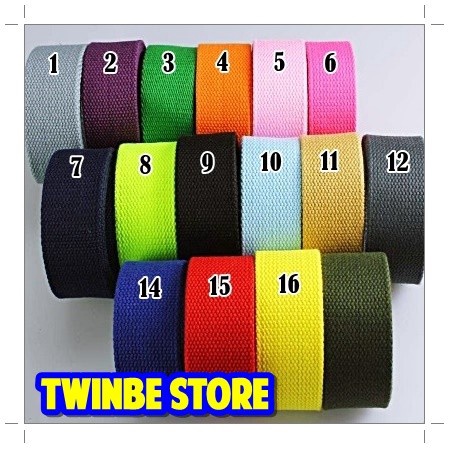 

Cantik Tali Webbing Pp / Bisban / Tali Tas Sling Strap Lebar 2.5Cm Roll Bergaransi