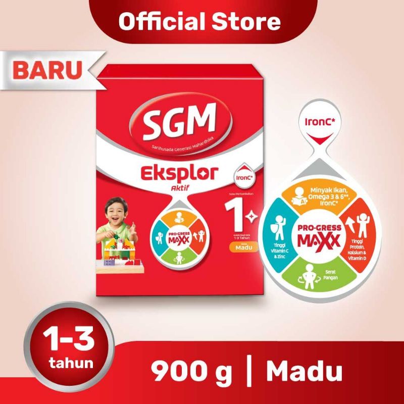 Susu SGM 1+ Eksplor Aktif Madu Vanilla 900gr/400gr/150gr