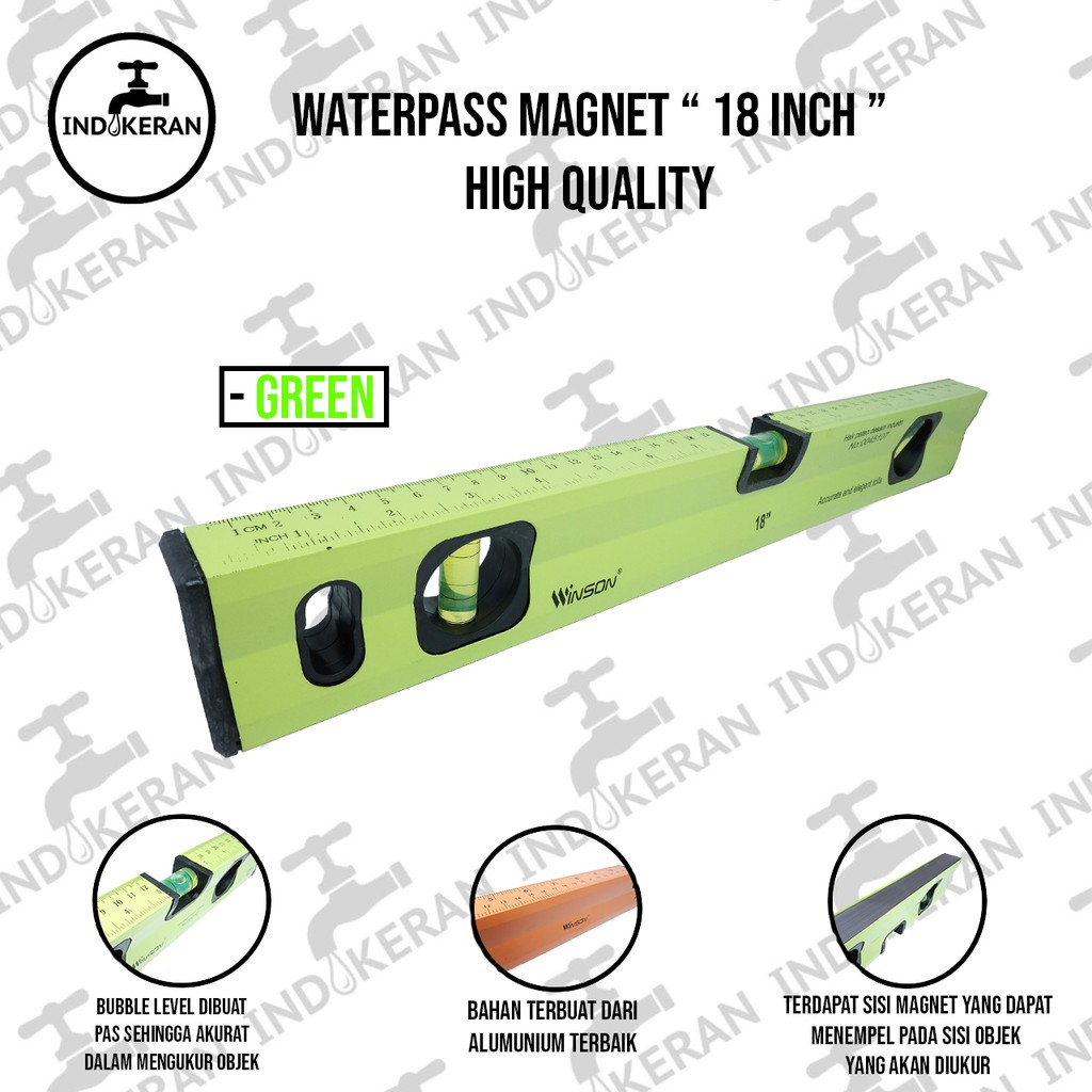 INDOKERAN - Waterpass Magnet - 18 Inch - High Quality