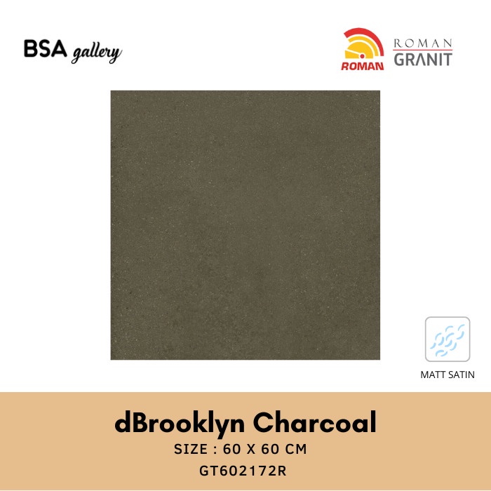 ROMAN GRANITE 60X60 dBROOKLYN CHARCOAL GT602172R / GRANIT LANTAI MATT