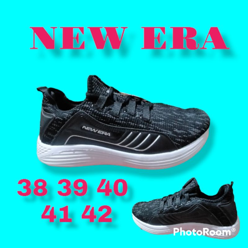 sepatu NEW ERA black white 100% original