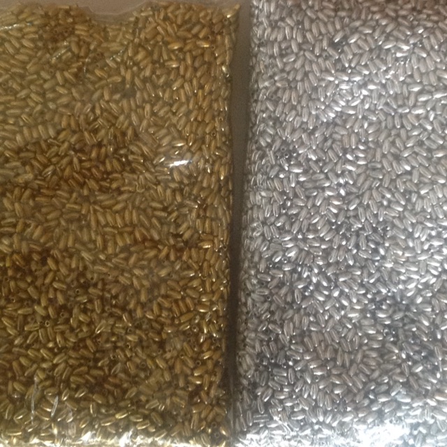 Mutiara padi-padi (450 gr) manik manik aplikasi kerajinan tangan