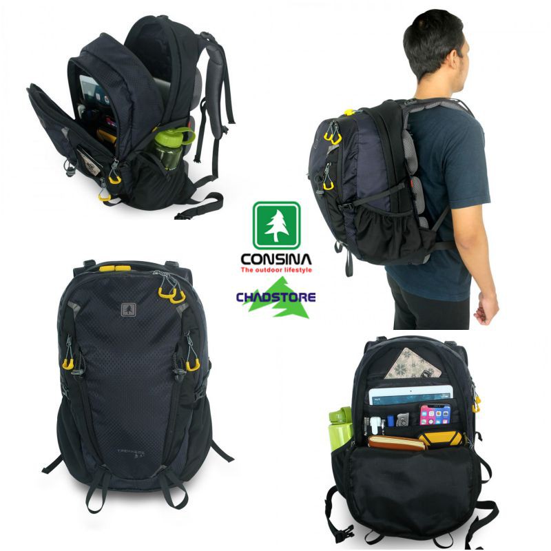 Tas Backpack Consina Trekkers Free Raincover