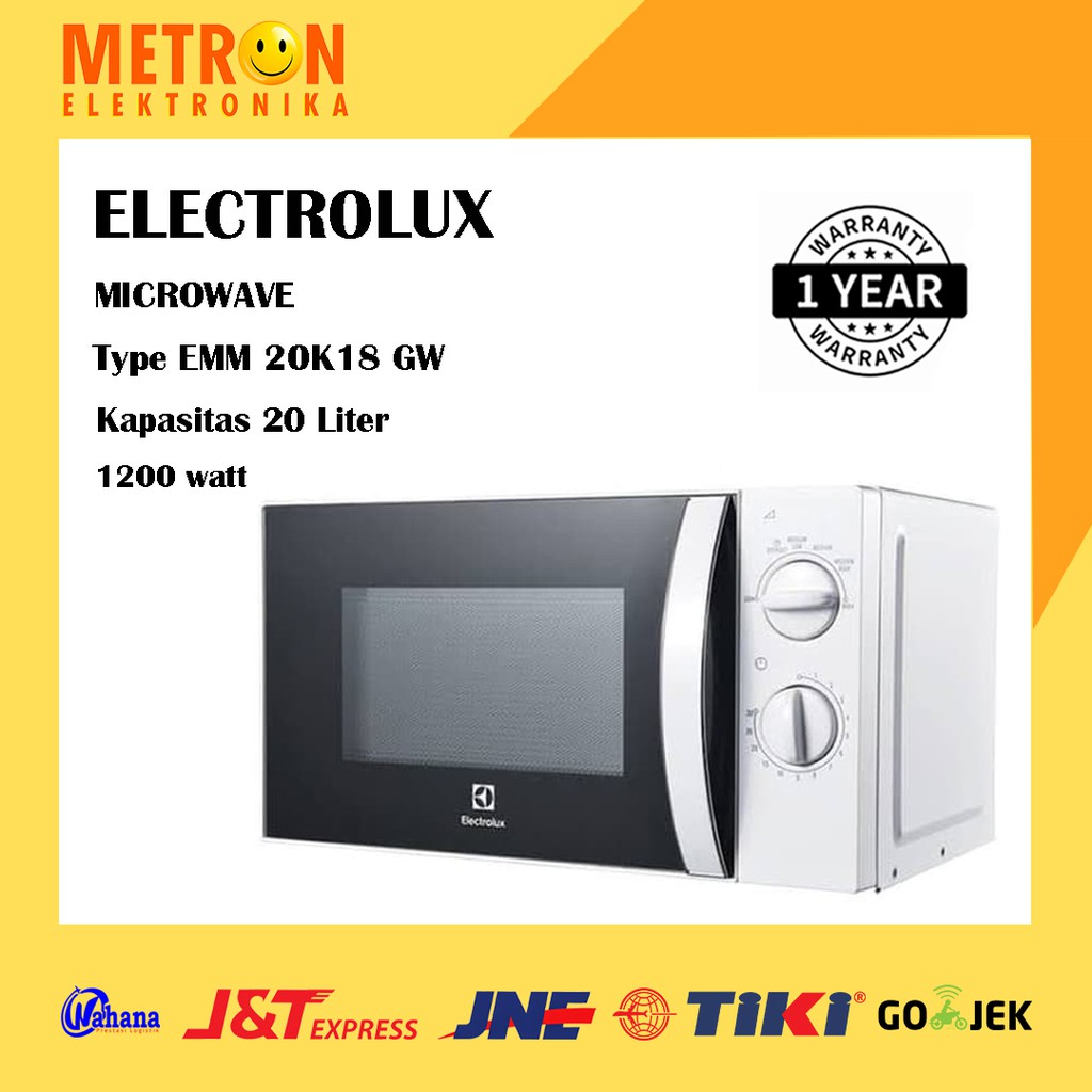 ELECTROLUX EMM 20K18 GW / WHITE MICROWAVE 20 LITER 1200 WATT / EMM20K18GW