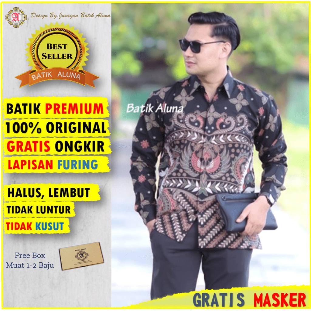 Batik Keris Pria Lengan Panjang Premium Kemeja Batik Pria Lengan Panjang Modern Atasan Batik Pria Le