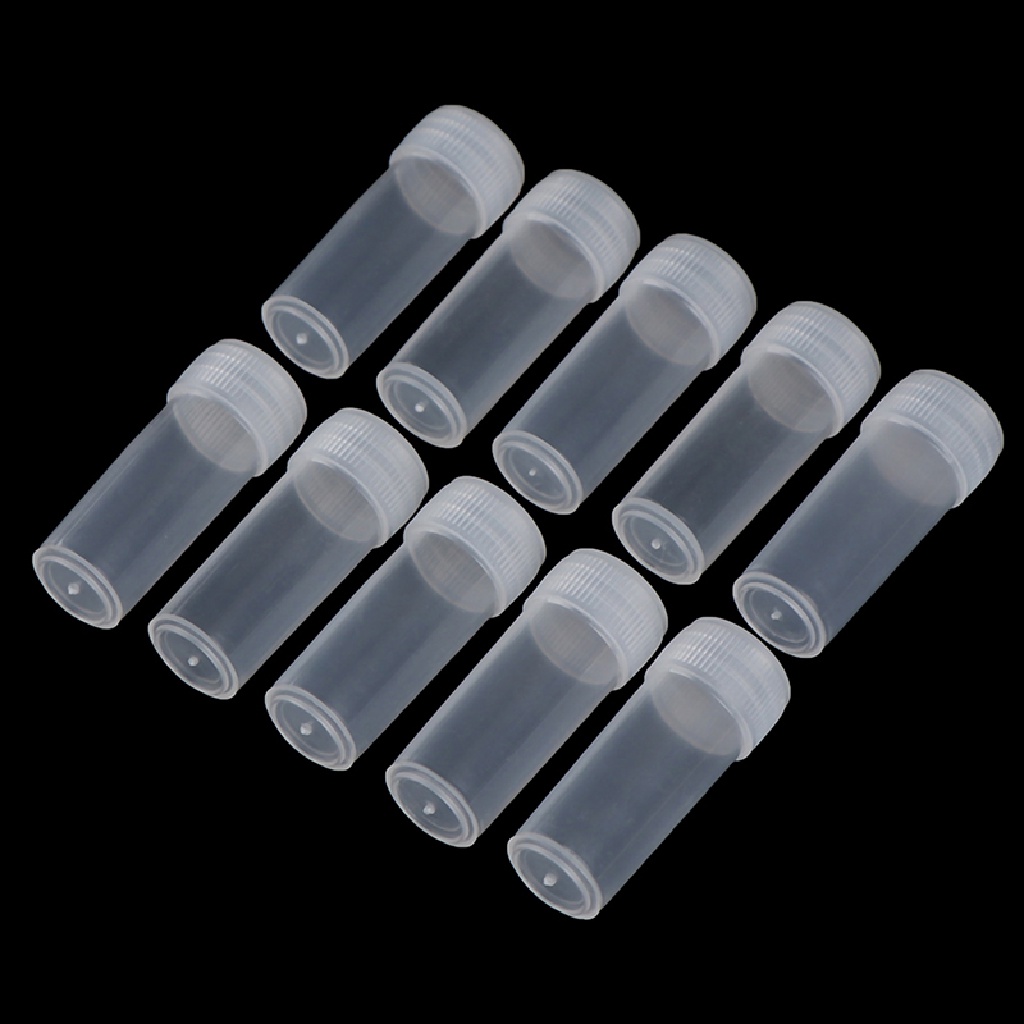 (lightoverflow2) 100pcs Tabung Reaksi 5ml Bahan Plastik Untuk Sekolah Kimia