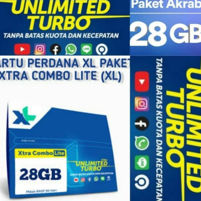 Price Diskon //19i kartu xl unlimited / kartu perdana xl unlimited turbo 28 gb/ kartu perdana xl unl